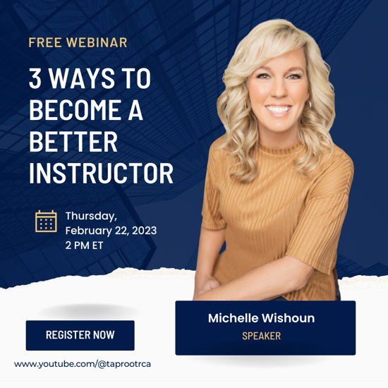 Picture of (FREE WEBINAR) 3 Ways to Become a Better Instructor